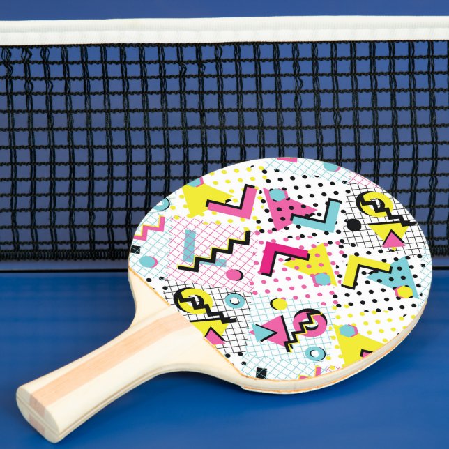 Postmoderne Memphis-Stilmuster Tischtennis Schläger (InSitu)