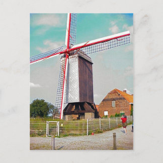 Postmühle in einem Betrieb Postkarte