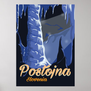 Postojna Slowenien Vintage-Reiseposter Poster