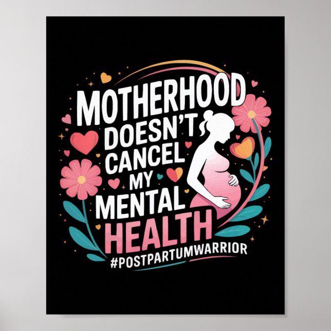 Postpartale Depression Mutter Mama Mütterliche Psy Poster (Vorne)