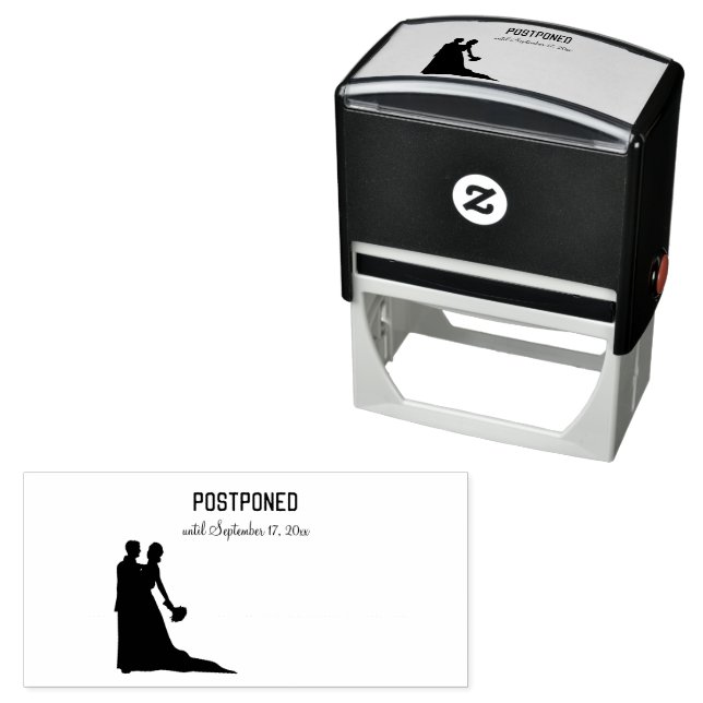 POSTPONED Dancing Wedding Couple w Rescheplan Datu Permastempel (Beispiel)