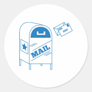 Postsendung Runder Aufkleber