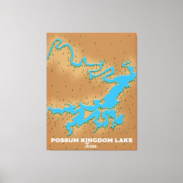 Postsum Kingdom Texas map Leinwanddruck (Vorderseite)