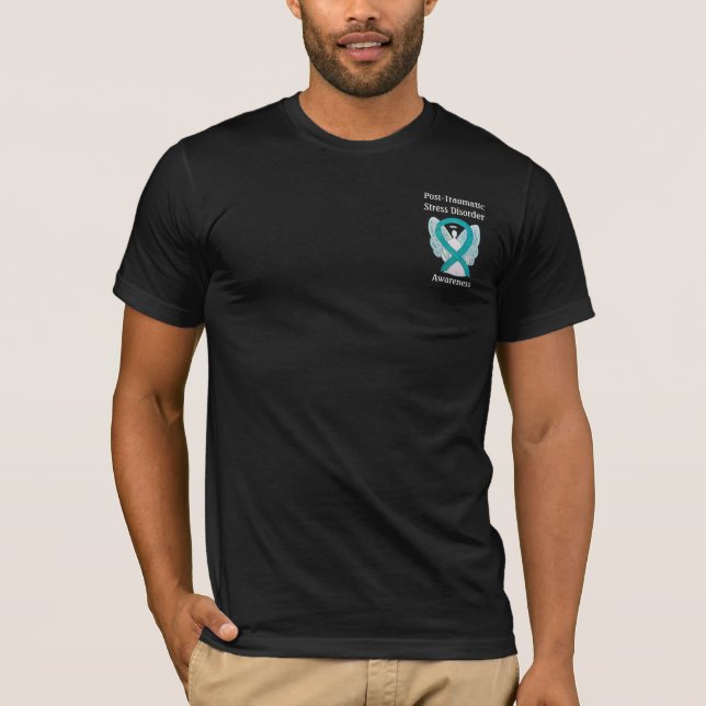 posttraumatisches Stresserkrankungen Ribbon-Engel- T-Shirt (Vorderseite)