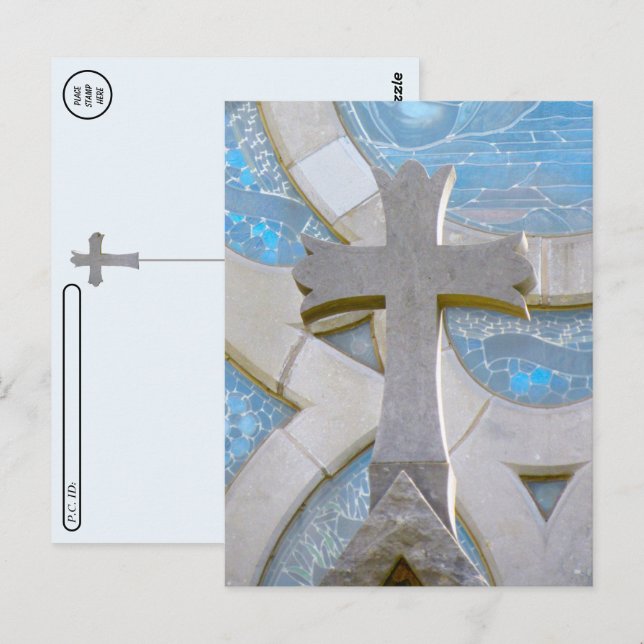Postübergabe - Christliche Kreuzkarte Postkarte (Vorne/Hinten)