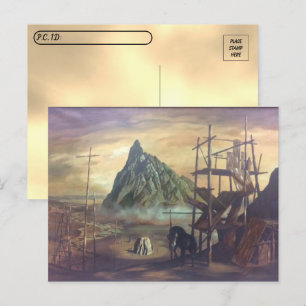 Postüberquerung - Das Schwarze Pferd - John Athert Postkarte