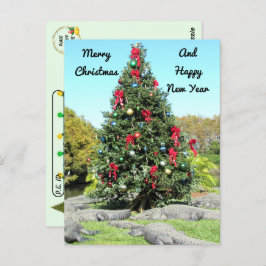 Postüberquerung - Florida Gator Weihnachtsbaum Postkarte