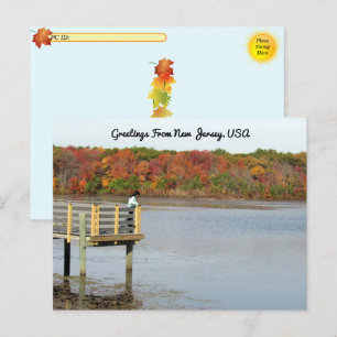 Postüberquerung - Herbstdenken - Helmetta NJ Postkarte