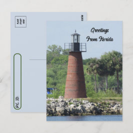 Postüberquerung Leuchtturm See Tohopekaliga Florid Postkarte