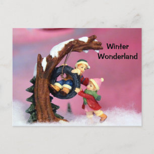 Postüberquerung - Winterwunder Kinderbaumrutsche Postkarte