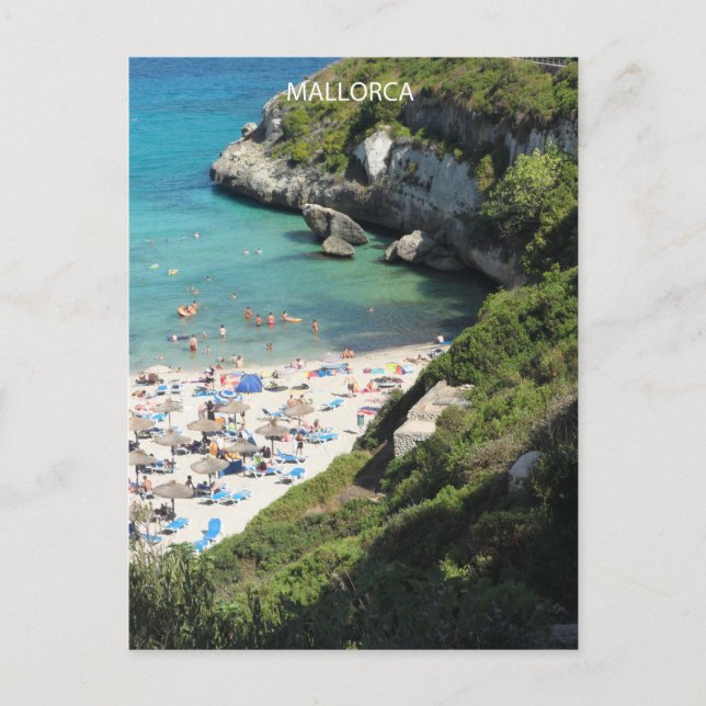postvertikale Calas de Mallorca Postkarte (Vorderseite)