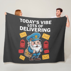 Postzustellende Gnome Mail Fleecedecke