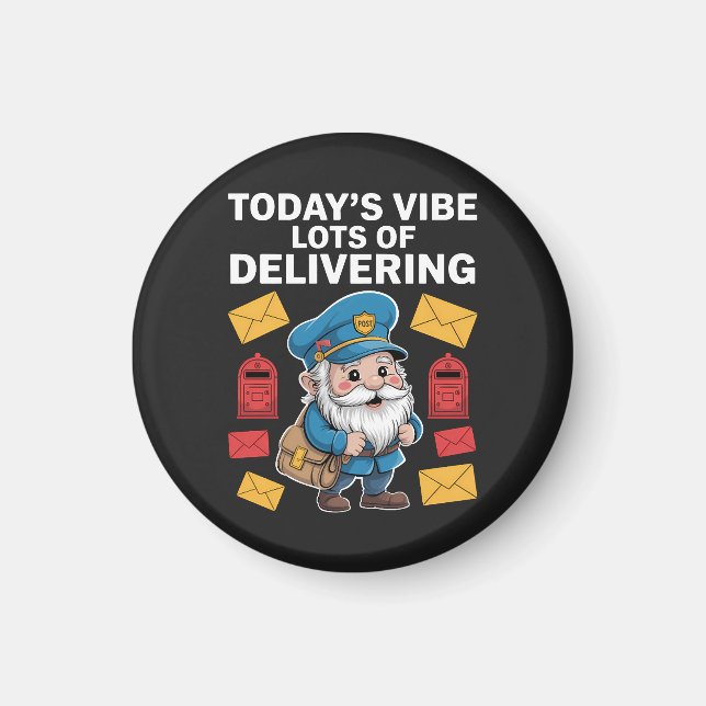 Postzustellende Gnome Mail Magnet (Vorne)