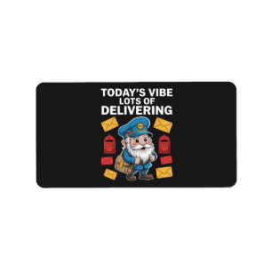 Postzustellergnome Post Adressaufkleber