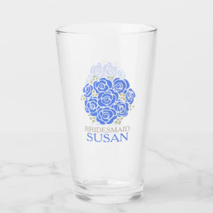 Posy danke Ihnen, die blaue Rose überbrückt Gastge Glas