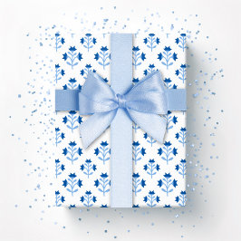 Posy Sprig in Blue Porcelain Geschenkpapier