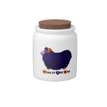 Funky Violet Ram chinois Année Zodiac Candy Jar