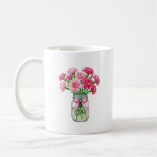 Pot à eau Carnation en pot Mason Rose Fleur Mug