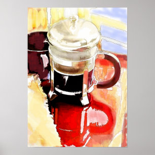 Pot de café sur le Tableau