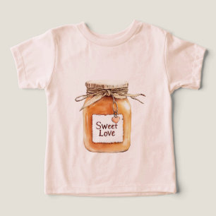 Pot de caramel d'amour doux avec cœur rose