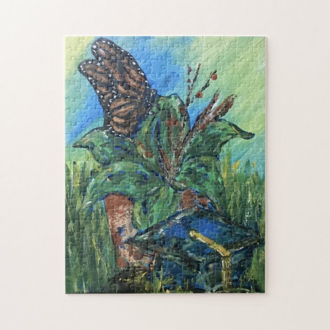 Pot de fleurs et Puzzle Casquette de grade (Vertical)