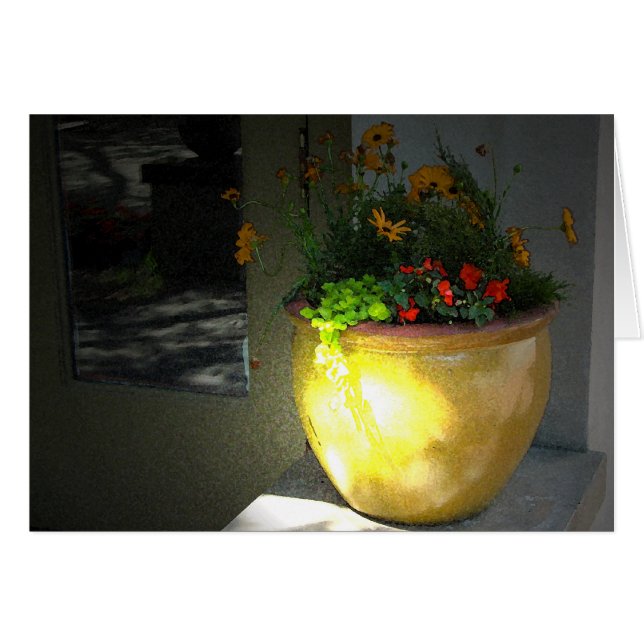 Pot d'or de fleurs (Devant horizontal)