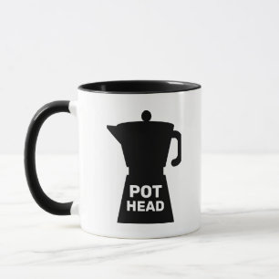 POT HEAD FUNNY CAFÉ MUG