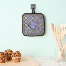 Pot Holder mit schönen Blue Asters Topflappen
