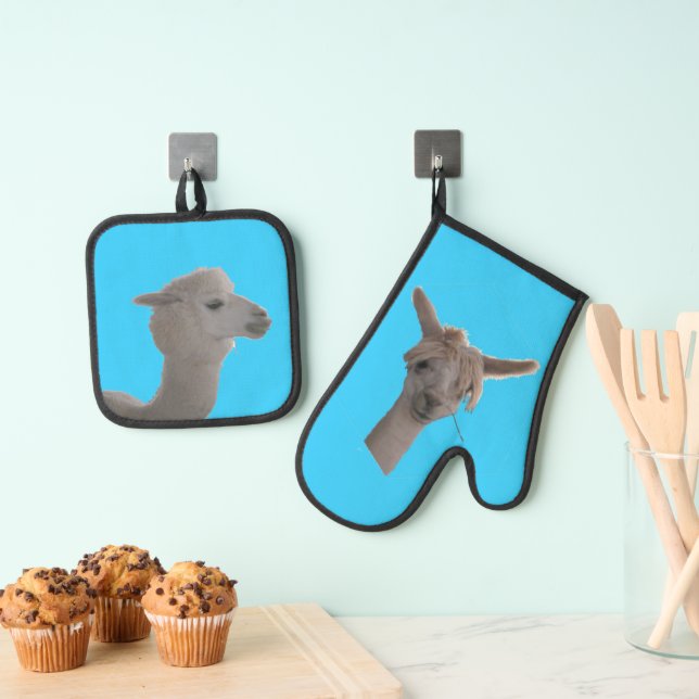 Pot Holder Set - Alpaca Portrait (Insitu (Hängend))