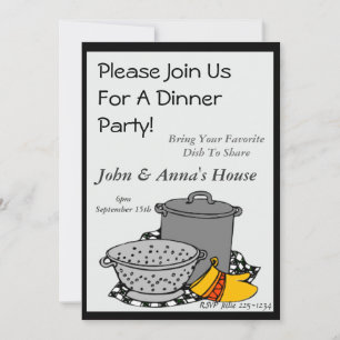 Pot Luck Dinner Einladung
