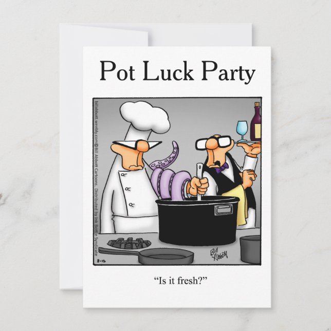 Pot Luck Party Einladungen (Vorderseite)