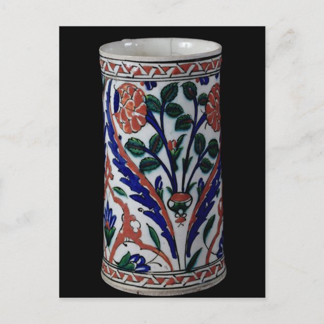 Pot mit Blumendekoration, Iznik Postkarte (Vorderseite)