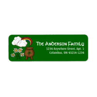 Pot of Gold Irish St. Patrick's Day Étiquette de a