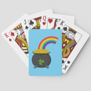 Pot of Gold Rainbow Cartoon Spielkarten