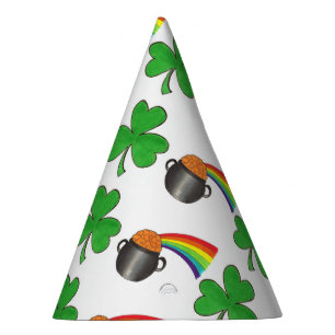 Pot of Gold Rainbow Kleeblatt St. Patrick's Day Partyhütchen