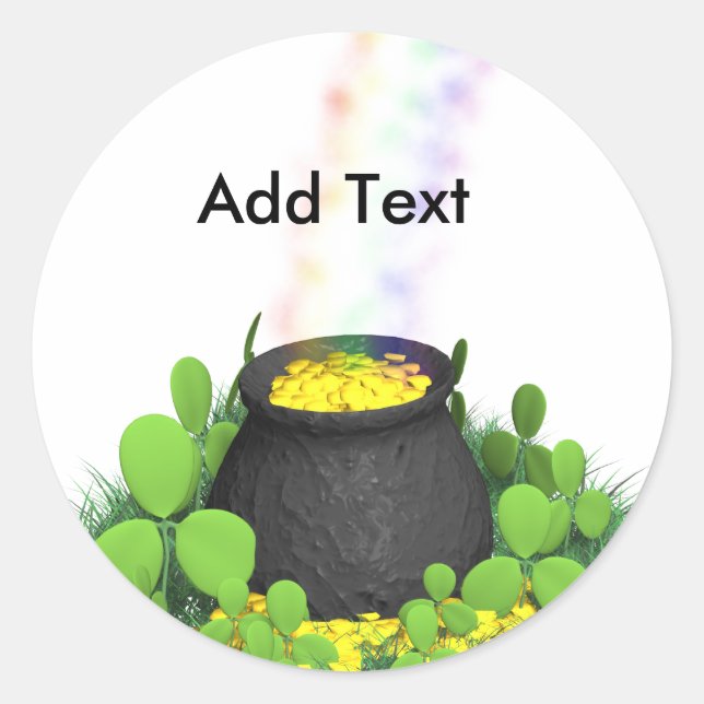Pot of Gold Saint Patty's Stickers (Vorderseite)
