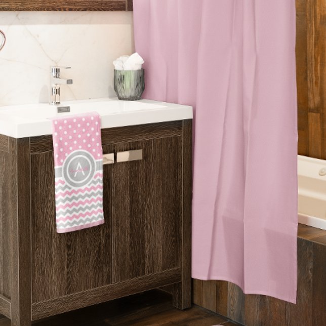 Pot rose Gris Poka Chevron (Créateur téléchargé)