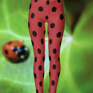 Pot rouge et noir Pot Pot Pointe Ladybug Leggings