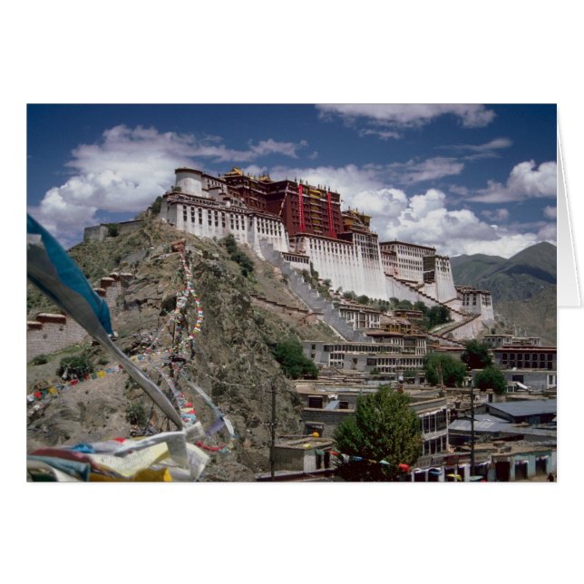 Potala mit Gebetsfahnen, Tibet, China (Vorderseite (Horizontal))