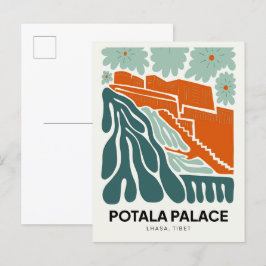 Potala Palace Lhasa Tibet abstrakte Reise Postkarte
