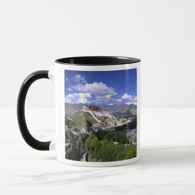 Potala Palast auf den Bergen von aher Tasse (Links)