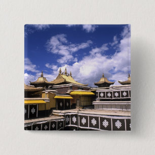 Potala-Palast innen mit Kirchtürmen am Wohnsitz Button
