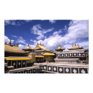 Potala-Palast innen mit Kirchtürmen am Wohnsitz Fotodruck