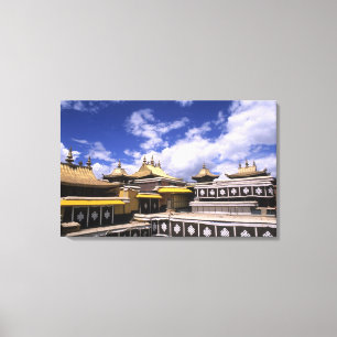 Potala-Palast innen mit Kirchtürmen am Wohnsitz Leinwanddruck
