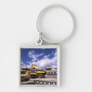 Potala-Palast innen mit Kirchtürmen am Wohnsitz Schlüsselanhänger
