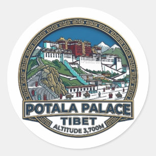 POTALA PALAST RUNDER AUFKLEBER