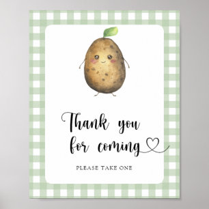 Potato baby Dusche - Danke, dass du gekommen bist Poster
