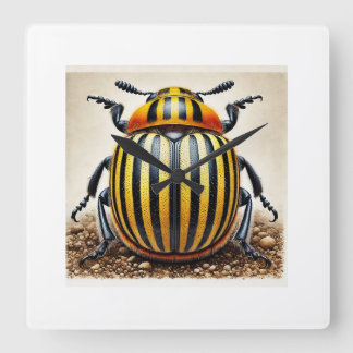 Potato beetle Leptinotarsa decemlineata 310824IREF Quadratische Wanduhr