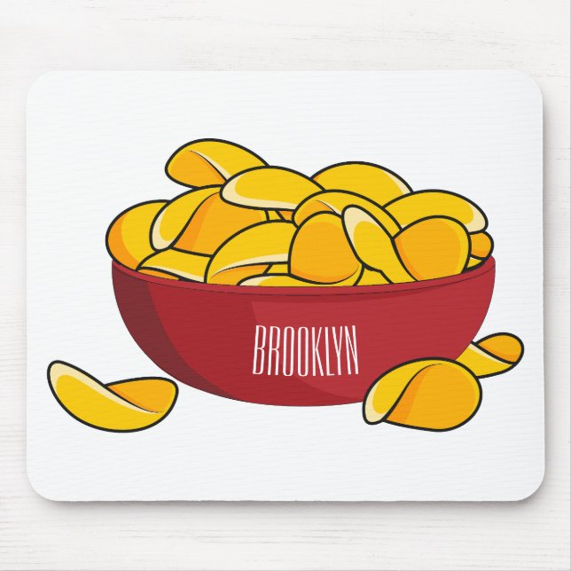 Potato chip cartoon illustration  mousepad (Vorne)
