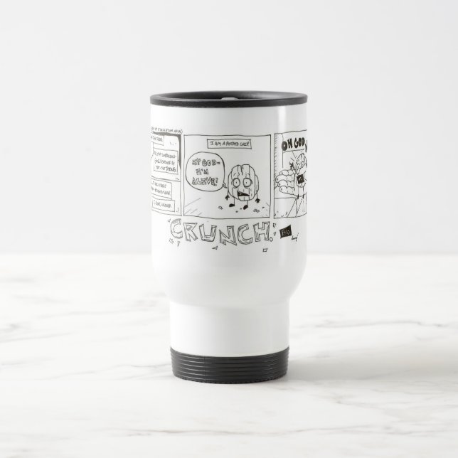 Potato Chip Funny Cartoon Travel Mug Reisebecher (Mittel)